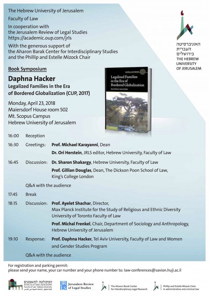 An event in honor of Prof. Dafna Hacker's book