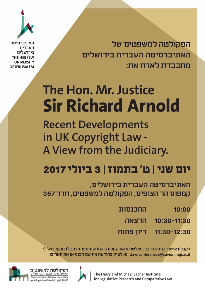 The Hon. Mr. Justice Sir Richard Arnold