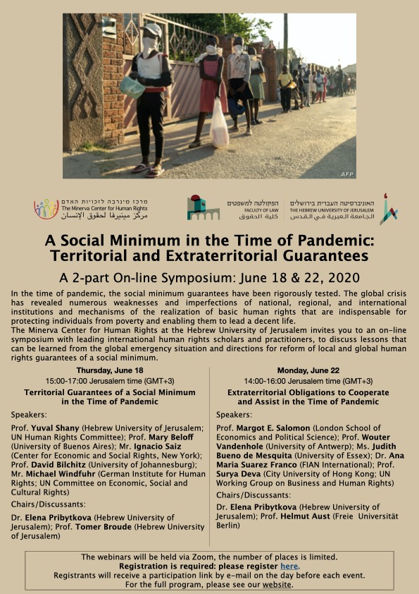 A Social Minimum in the Time of Pandemic   Territorial and Extraterritorial Guarantees
