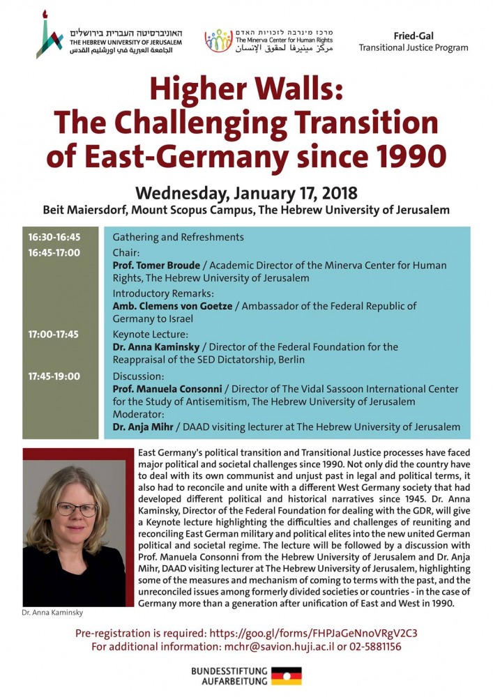 Symposium - The Transition of East Germany since the 1990 Reunification