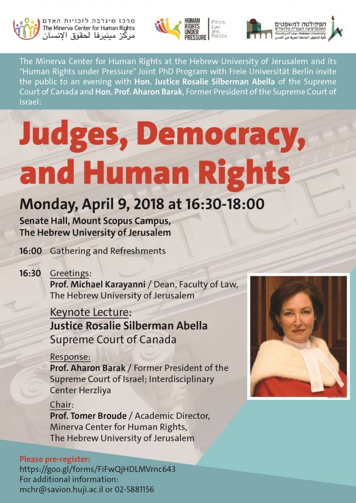 Judges, Democracy and Human Rights