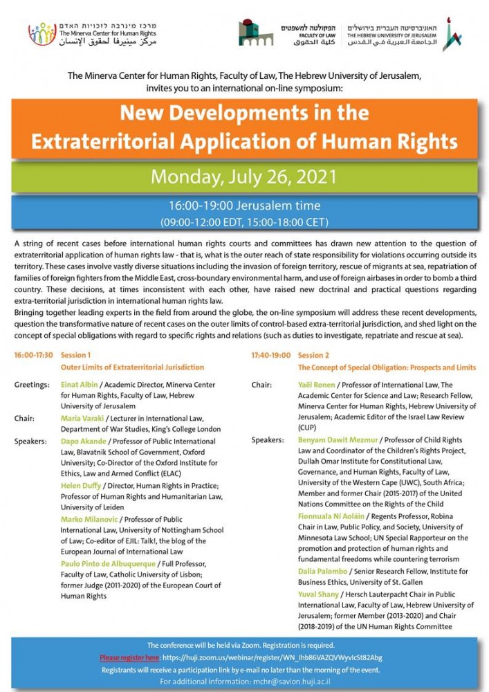 New Developments in the Extraterritorial Application of Human Rights