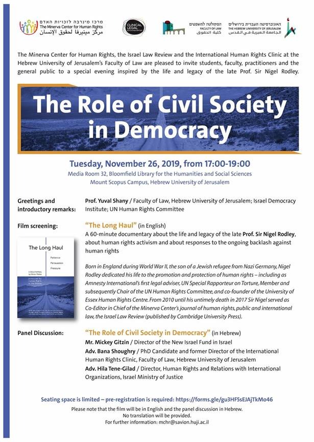 The Role of Civil Society in Democracy